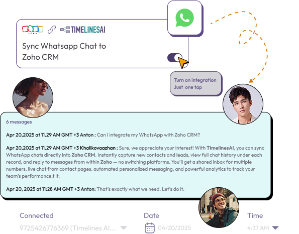 Whatsapp and Zoho CRM Integration